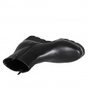 Bottines pour femmes en cuir noir avec fermetures éclair et semelle amovible talon compensé 4 - Pointures disponibles:  33, 42, 43