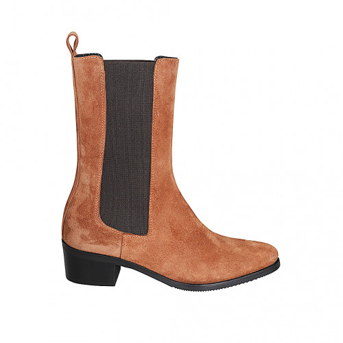 Woman's high Texan ankle boot in...