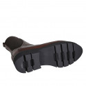 Stivaletto con elastici da donna in pelle marrone tacco 3 - Misure disponibili: 44, 45