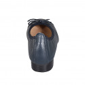 Woman's ballerina shoe with captoe and bow in blue leather heel 2 - Available sizes:  32