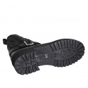 Stivaletto da donna in pelle nera con cerniera e fibbia tacco 5 - Misure disponibili: 33, 42, 43, 45