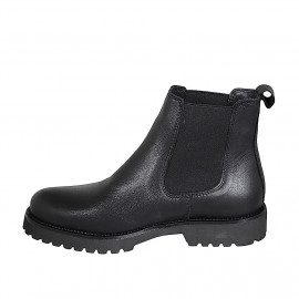 Stivaletto da donna in pelle nera con elastici tacco 3 - Misure disponibili: 35 2