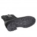 Bottines pour femmes avec lacets, goujons et fermeture éclair en cuir noir talon 5 - Pointures disponibles:  33, 42, 45