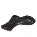 Stivaletto da donna con doppia cerniera in pelle nera tacco 3 - Misure disponibili: 33