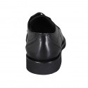 Scarpa stringata derby da uomo in pelle nera con puntale ed elastici - Misure disponibili: 36, 37, 38, 47, 48, 49, 50, 51