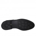 Scarpa stringata derby da uomo in pelle nera con puntale ed elastici - Misure disponibili: 36, 37, 38, 47, 48, 49, 50, 51