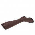 Bottes pour femmes avec fermeture éclair et elastique en daim marron talon 2 - Pointures disponibles:  32, 35