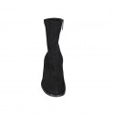 Stivaletto da donna in camoscio ed elasticizzato nero con cerniera tacco 5 - Misure disponibili: 32, 33, 43