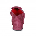 Decolté a punta da donna in camoscio bordeaux con accessorio tacco 2 - Misure disponibili: 43