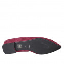 Decolté a punta da donna in camoscio bordeaux con accessorio tacco 2 - Misure disponibili: 43