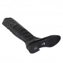 Stivale sopra al ginocchio da donna in pelle ed elasticizzato nero tacco 3 - Misure disponibili: 33, 34