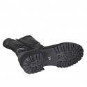 Stivale da donna con cerniere in pelle nera tacco 5 - Misure disponibili: 42