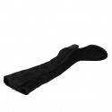 Bottes au genou pour femmes en daim et matériau élastique noir avec fermeture éclair talon 7 - Pointures disponibles:  43