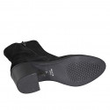Stivaletto da donna in camoscio nero con cerniere tacco 6 - Misure disponibili: 33