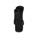 Bottines à bout pointu pour femmes en daim noir avec fermeture éclair talon 5 - Pointures disponibles:  33, 34, 35, 42