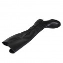 Stivale da donna con mezza cerniera e punta squadrata in pelle ed elasticizzato nero tacco 4 - Misure disponibili: 32