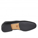 Mocassin en cuir noir pour femmes talon 2 - Pointures disponibles:  32, 42, 44