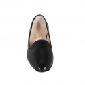 Mocassin pour femmes en cuir verni noir talon 2 - Pointures disponibles:  32, 33, 42