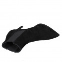 Stivaletto a punta da donna con elastici in camoscio nero tacco 10 - Misure disponibili: 33, 43, 46