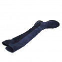 Woman's knee-high boot in blue suede and elastic material heel 3 - Available sizes:  34