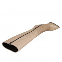 Woman's pointy boot in beige leather with zipper and heel 10 - Available sizes:  33, 34, 42