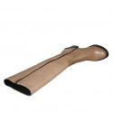 Stivale da donna in pelle beige con cerniera tacco 6 - Misure disponibili: 32