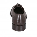 Scarpa elegante stringata derby con puntale da uomo in pelle marrone - Misure disponibili: 37, 47, 49, 50, 51