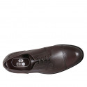 Scarpa elegante stringata derby con puntale da uomo in pelle marrone - Misure disponibili: 37, 47, 49, 50, 51