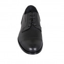 Scarpa elegante da uomo derby stringata con puntale in pelle nera - Misure disponibili: 36, 38, 49, 50, 51