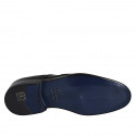 Scarpa stringata derby da uomo in pelle nera con lavorazione Brogue - Misure disponibili: 36, 37, 38, 46, 48, 51, 52