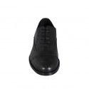 Zapato oxford con cordones y puntera Brogue para hombre en piel negra - Tallas disponibles:  36, 38, 47, 48, 51, 52