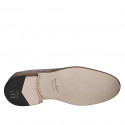 Men's loafer with accessory in taupe suede - Available sizes:  36, 38, 50