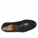 Mocasin elegante para hombre en piel de color negro - Tallas disponibles:  38, 46, 51, 52