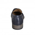 Mocasin elegante para hombre en piel azul - Tallas disponibles:  36, 38, 46, 47, 51, 52