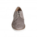 Chaussure à lacets pour hommes en daim taupe - Pointures disponibles:  38, 46, 47, 50, 51