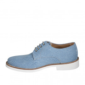 Zapato deportivo con cordones en tejido denim azul claro - Tallas disponibles:  36, 38, 46, 48, 49, 50, 51 2