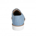 Zapato deportivo con cordones en tejido denim azul claro - Tallas disponibles:  36, 38, 46, 48, 49, 50, 51