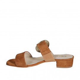 Woman's mules in cognac... 2