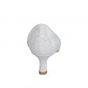 Decolté a punta da donna in tessuto laminato glitterata argento tacco 5 - Misure disponibili: 35, 44