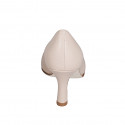 Escarpin à bout pointu pour femmes en cuir rose clair talon 7 - Pointures disponibles:  42, 43