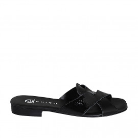 Sabot da donna in vernice nera tacco 2 - Misure disponibili: 32, 33, 43