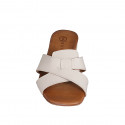 Sabot da donna in vernice crema tacco 2 - Misure disponibili: 42