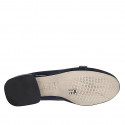 Mocassin pour femmes avec accessoire en cuir verni bleu talon 2 - Pointures disponibles:  32