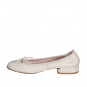 Ballerine pour femmes en cuir verni nue avec noeud et bout droit talon 2 - Pointures disponibles:  35
