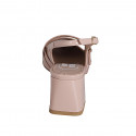 Mary Jane slingback con due cinturini in vernice rosa chiaro tacco 5 - Misure disponibili: 35, 45