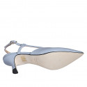 Slingback da donna in vernice avio tacco 6 - Misure disponibili: 35
