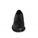 Chaussure derby de haute qualité avec lacets et bout droit pour hommes en cuir noir - Pointures disponibles:  36, 38, 46, 48, 50, 51, 52, 53, 54