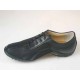 Chaussure sportif à lacets pour hommes en cuir et tissu noir - Pointures disponibles:  36, 46