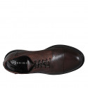 Scarpa da uomo stringata derby di alta qualità con puntale in pelle marrone - Misure disponibili: 38, 50, 51, 52, 53, 54