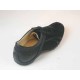 Chaussure sportif à lacets pour hommes en cuir et tissu noir - Pointures disponibles:  36, 46